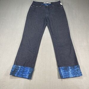 Versace Jeans Couture Women's 30 (Size 10) Cropped Cuffed Snakeskin Italy Made